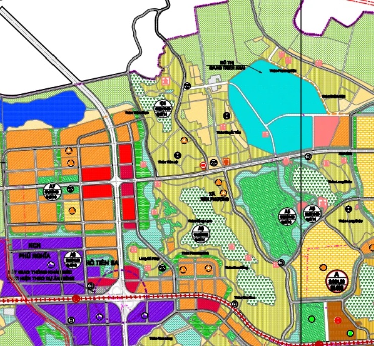 Bản đồ quy hoạch giao thông xã Tiên Phương theo bản đồ quy hoạch chung xây dựng huyện Chương Mỹ thành phố Hà Nội đến năm 2030.