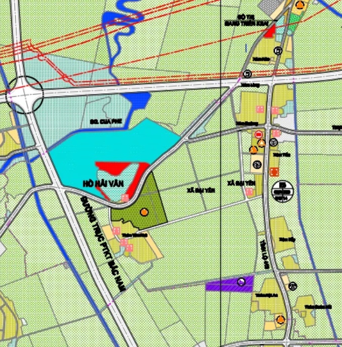 Bản đồ quy hoạch giao thông xã Đại Yên theo bản đồ quy hoạch chung xây dựng huyện Chương Mỹ thành phố Hà Nội đến năm 2030.
