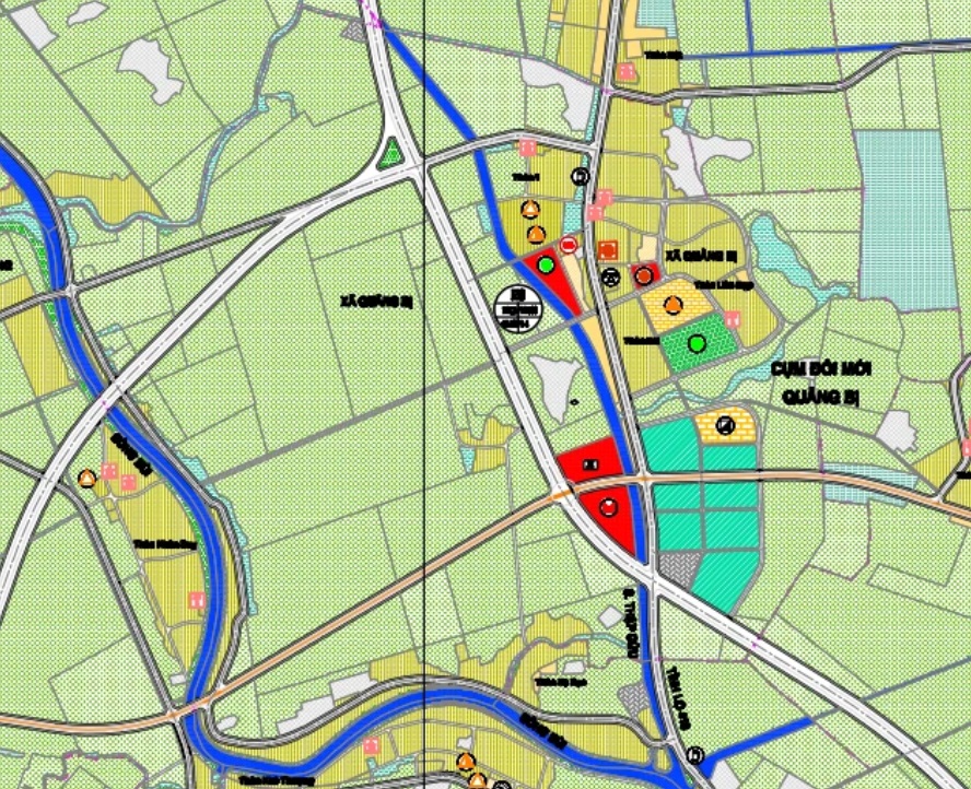Bản đồ quy hoạch giao thông xã Quảng Bị theo bản đồ quy hoạch chung xây dựng huyện Chương Mỹ thành phố Hà Nội đến năm 2030.