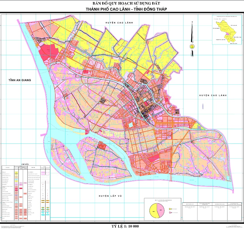 Bản đồ quy hoạch thành phố Cao Lãnh về sử dụng đất