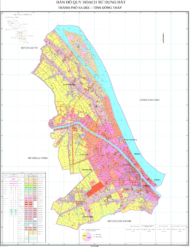 Bản đồ quy hoạch thành phố Sa Đéc về sử dụng đất