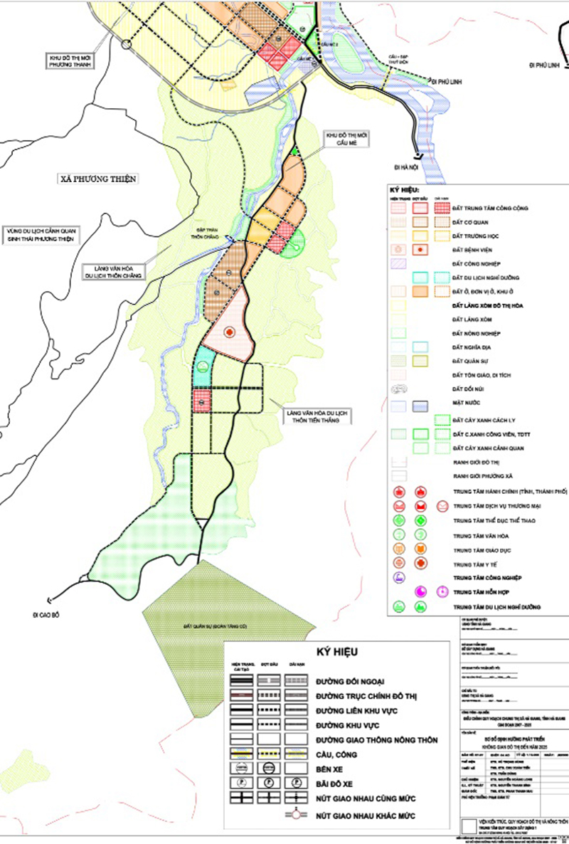 Bản đồ quy hoạch định hướng phát triển không gian thành phố Hà Giang
