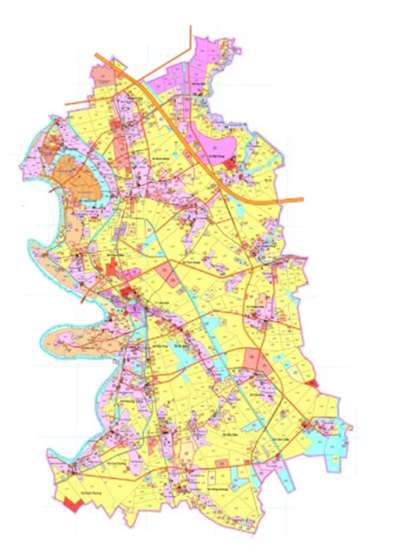 Bản đồ quy hoạch giao thông huyện Thanh Oai (Nguồn: Ứng dụng công khai thông tin đất đai Thành phố Hà Nội).