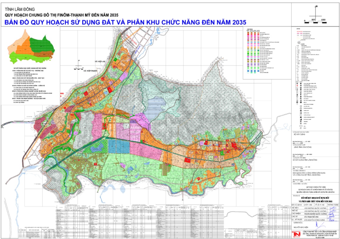 Bản đồ quy hoạch sử dụng đất và phân khu chức năng đến 2035