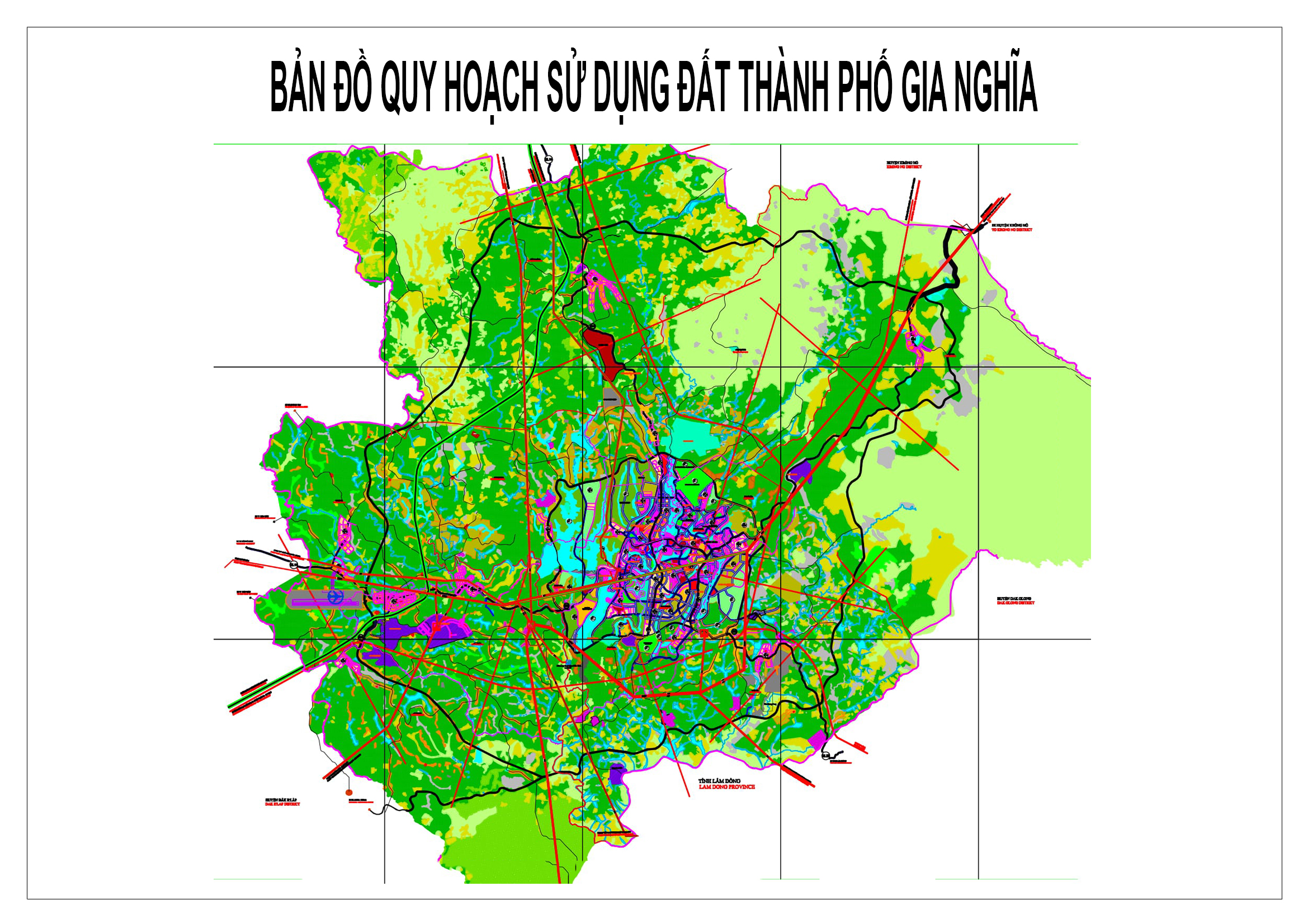Bản đồ quy hoạch sử dụng đất thành phố Gia Nghĩa, Đắk Nông