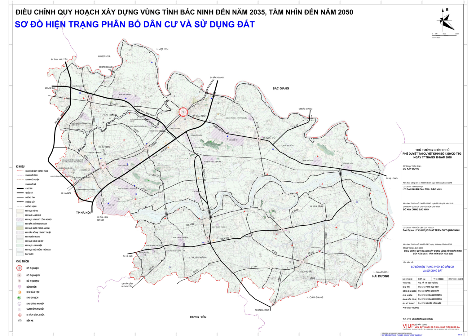 Bản đồ quy hoạch sử dụng đất thành phố Bắc Ninh