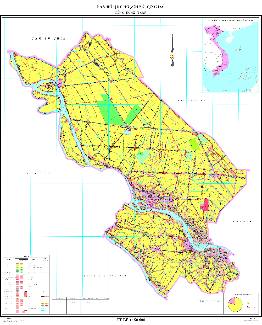 Bản đồ quy hoạch tỉnh Đồng Tháp về sử dụng đất