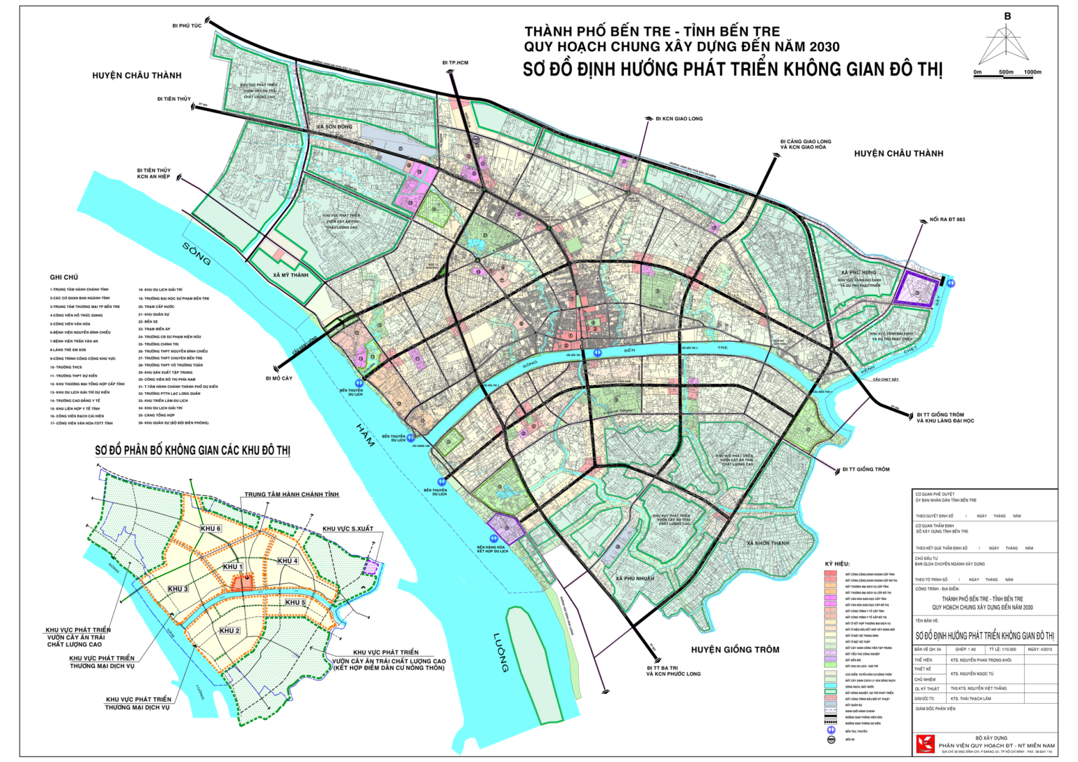 Bản đồ quy hoạch phát triển không gian thành phố Bến Tre 