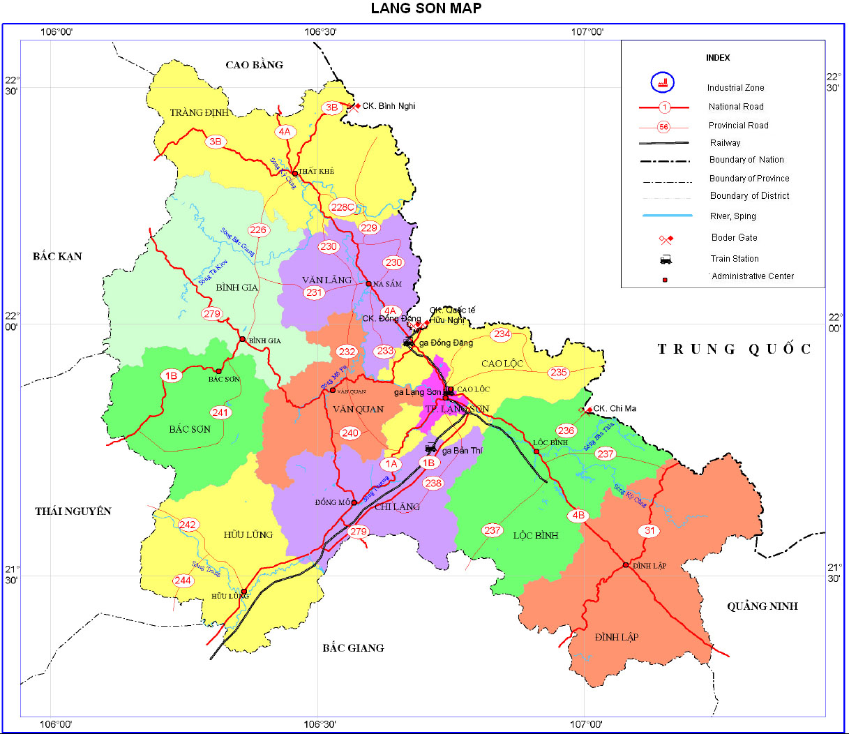 Bản đồ quy hoạch giao thông TP Lạng Sơn
