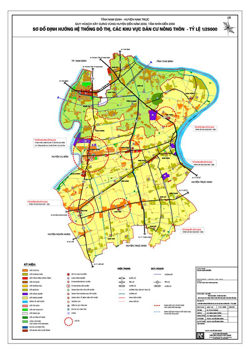 Bản đồ quy hoạch hệ thống phát triển khu dân cư huyện Nam trực