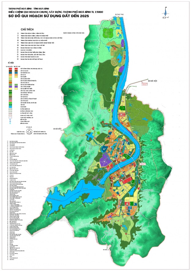 Bản đồ quy hoạch sử dụng đất thành phố Hòa Bình