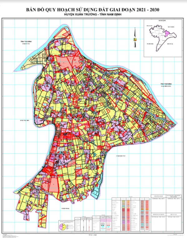 Bản đồ sử dụng đất huyện Xuân Trường, tỉnh Nam Định