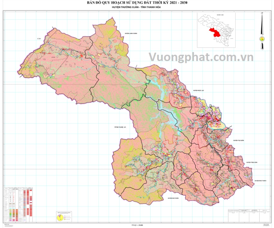 Bản đồ quy hoạch sử dụng đất đến 2030, huyện Thường Xuân