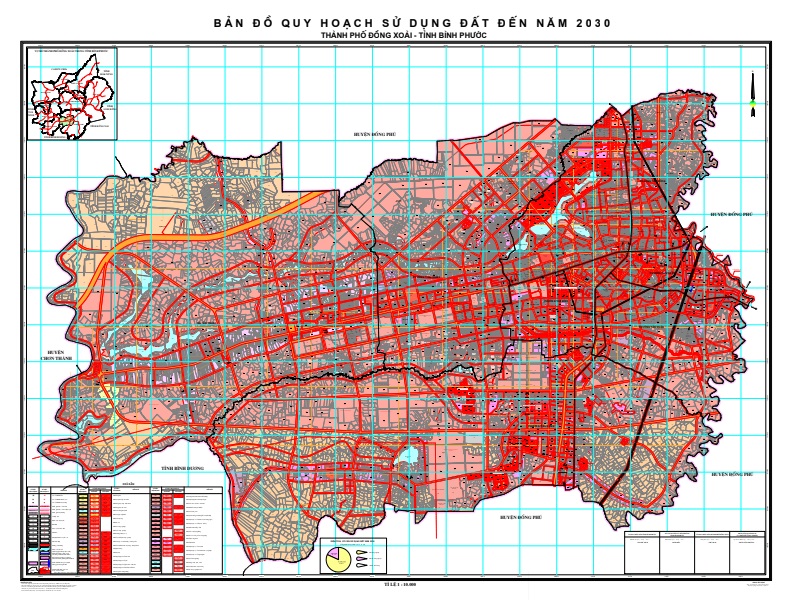 Bản đồ quy hoạch sử dụng đất TP Đồng Xoài đến 2030