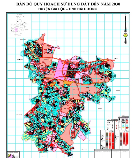 Bản đồ quy hoạch sử dụng đất thời kỳ 2021-2030 huyện Gia Lộc