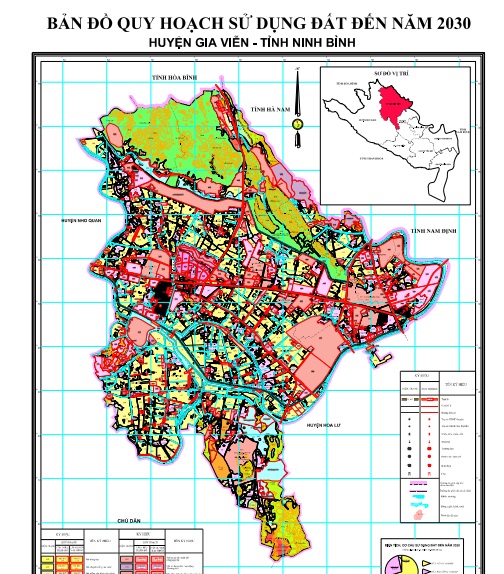 Bản đồ quy hoạch sử dụng đất thời kỳ 2021-2030, huyện Gia Viễn, tỉnh Ninh Bình