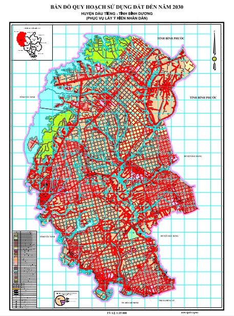 Bản đồ quy hoạch kế hoạch huyện Dầu Tiếng (Bình Dương) 2024