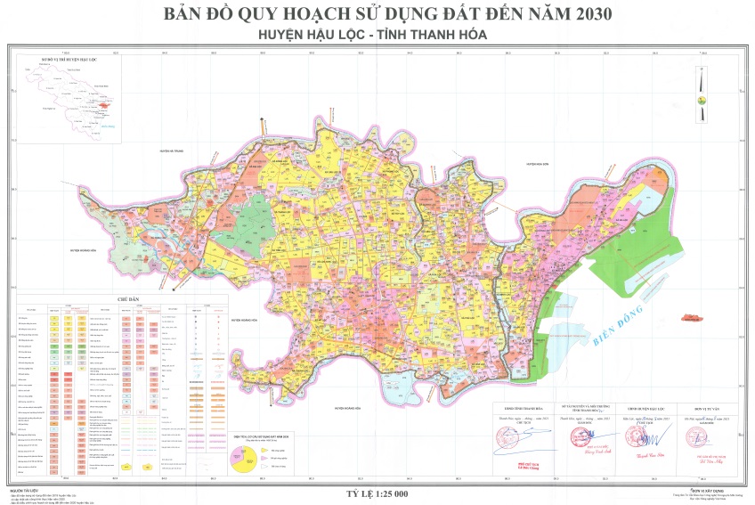Bản đồ quy hoạch sử dụng đất đến 2030, huyện Hậu Lộc, tỉnh Thanh Hóa