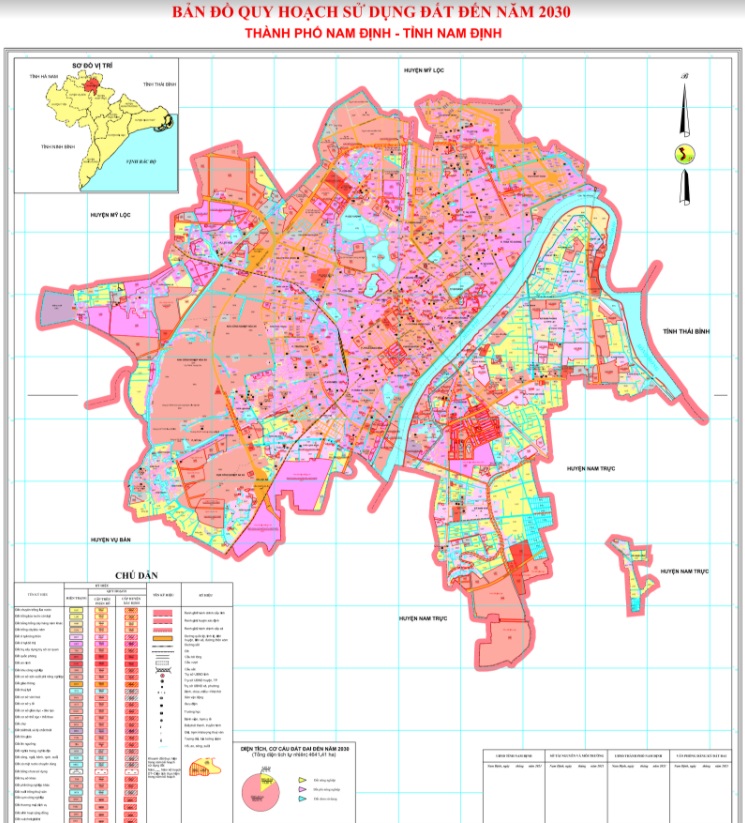 Bản đồ Kế hoạch sử dụng đất TP Nam Định