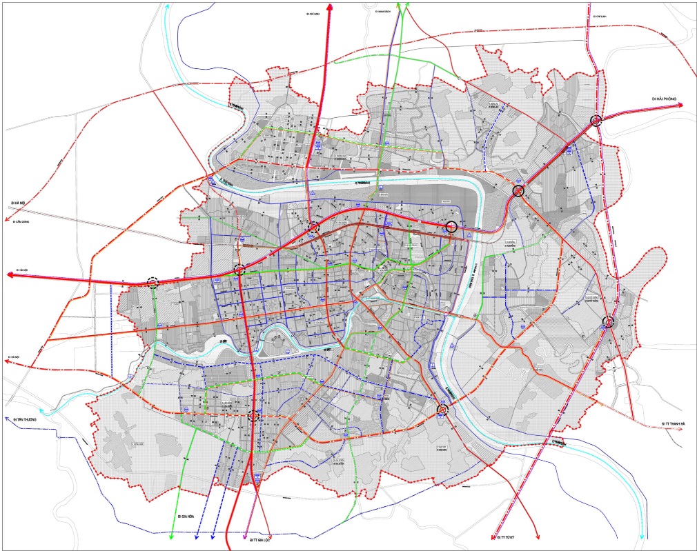 Bản đồ quy hoạch giao thông thành phố Hải Dương