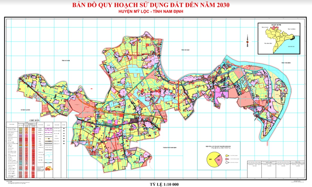 Bản đồ quy hoạch sử dụng đất huyện Mỹ Lộc tỉnh Nam Định
