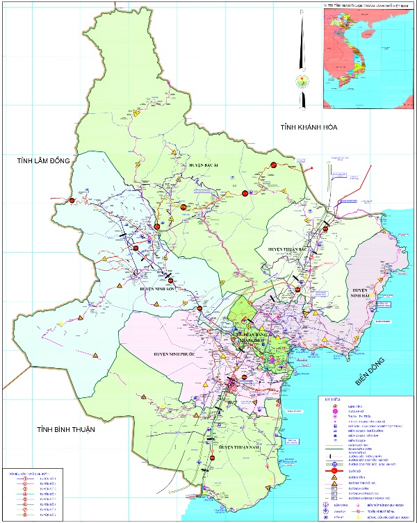Bản đồ quy hoạch giao thông tại Ninh Thuận