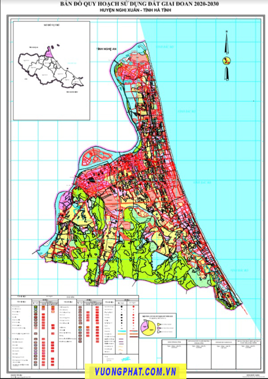 Bản đồ quy hoạch sử dụng đất tại huyện Nghi Xuân