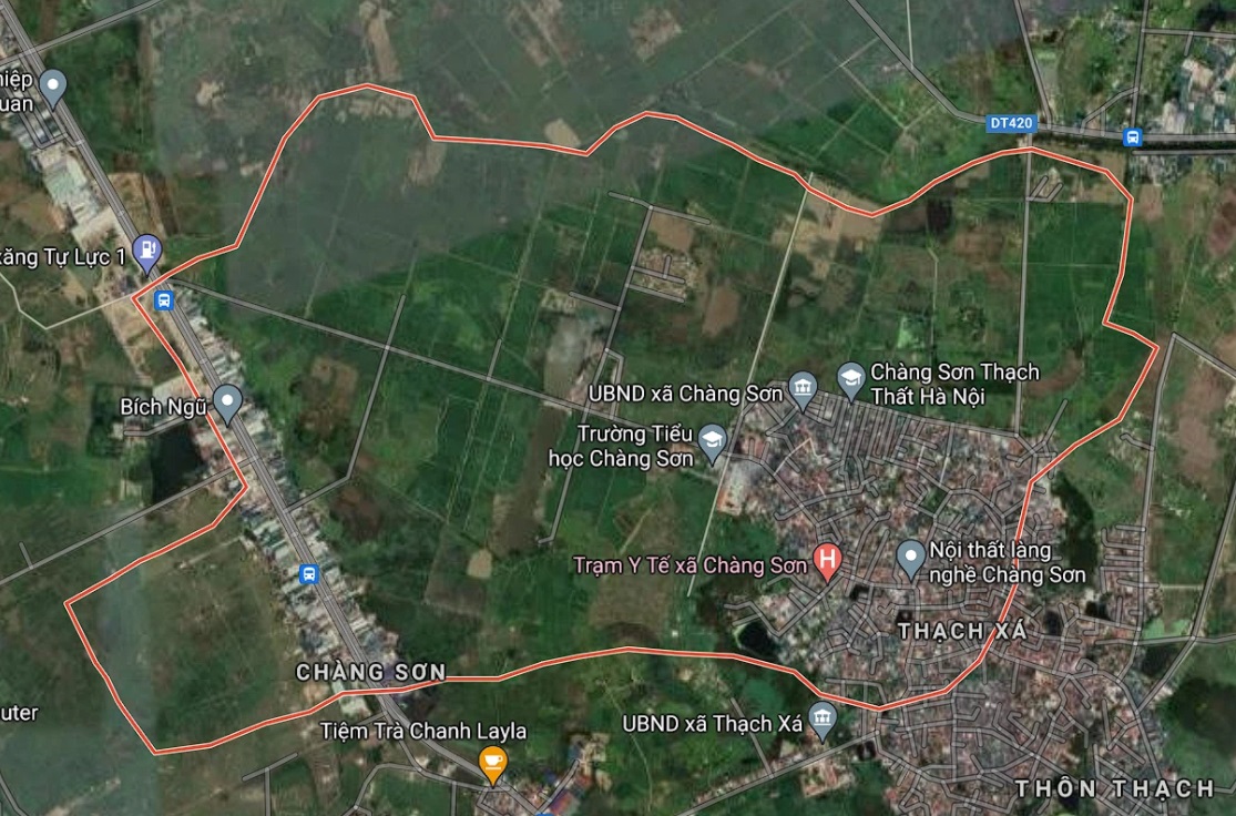 Xã Chàng Sơn trên bản đồ Google vệ tinh.