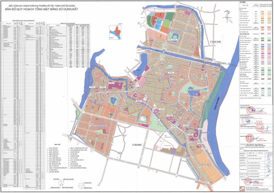 Bản đồ quy hoạch sử dụng đất phường Hải Tân TP Hải Dương