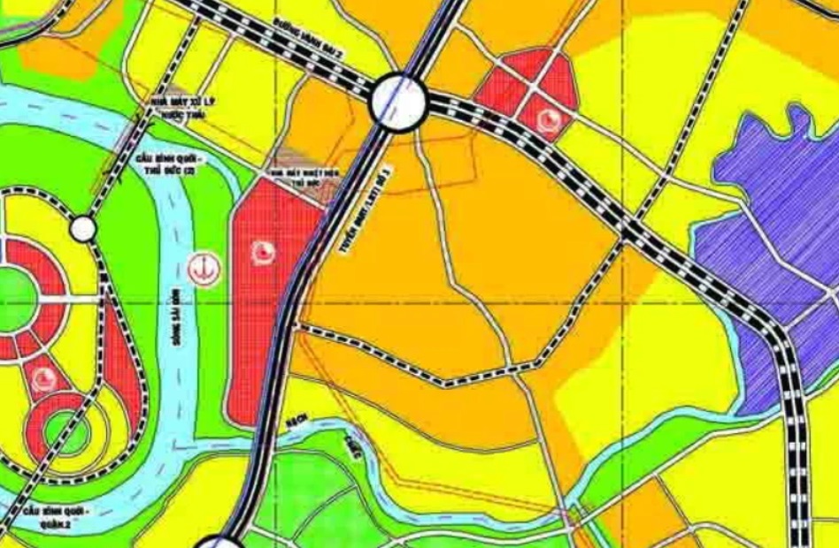 Quy hoạch sử dụng đất phường Phước Long A thể hiện trên bản đồ định hướng phát triển không gian TP HCM đến năm 2025.