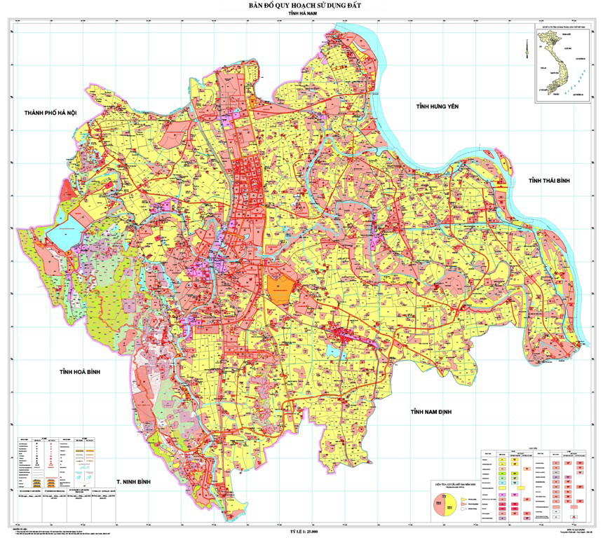 Bản đồ quy hoạch sử dụng đất tỉnh Hà Nam
