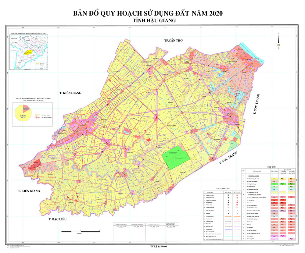 Bản đồ quy hoạch tại tỉnh Hậu Giang, quy hoạch sử dụng đất