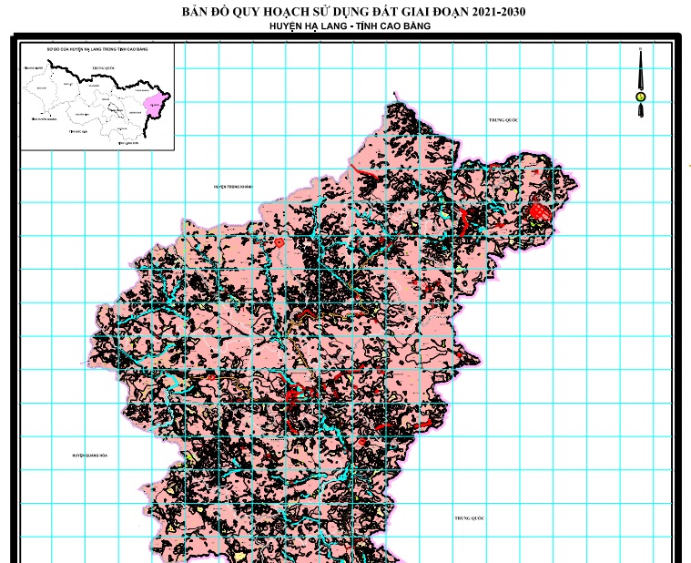Bản đồ quy hoạch sử dụng đất huyện Hạ Lang, tỉnh Cao Bằng