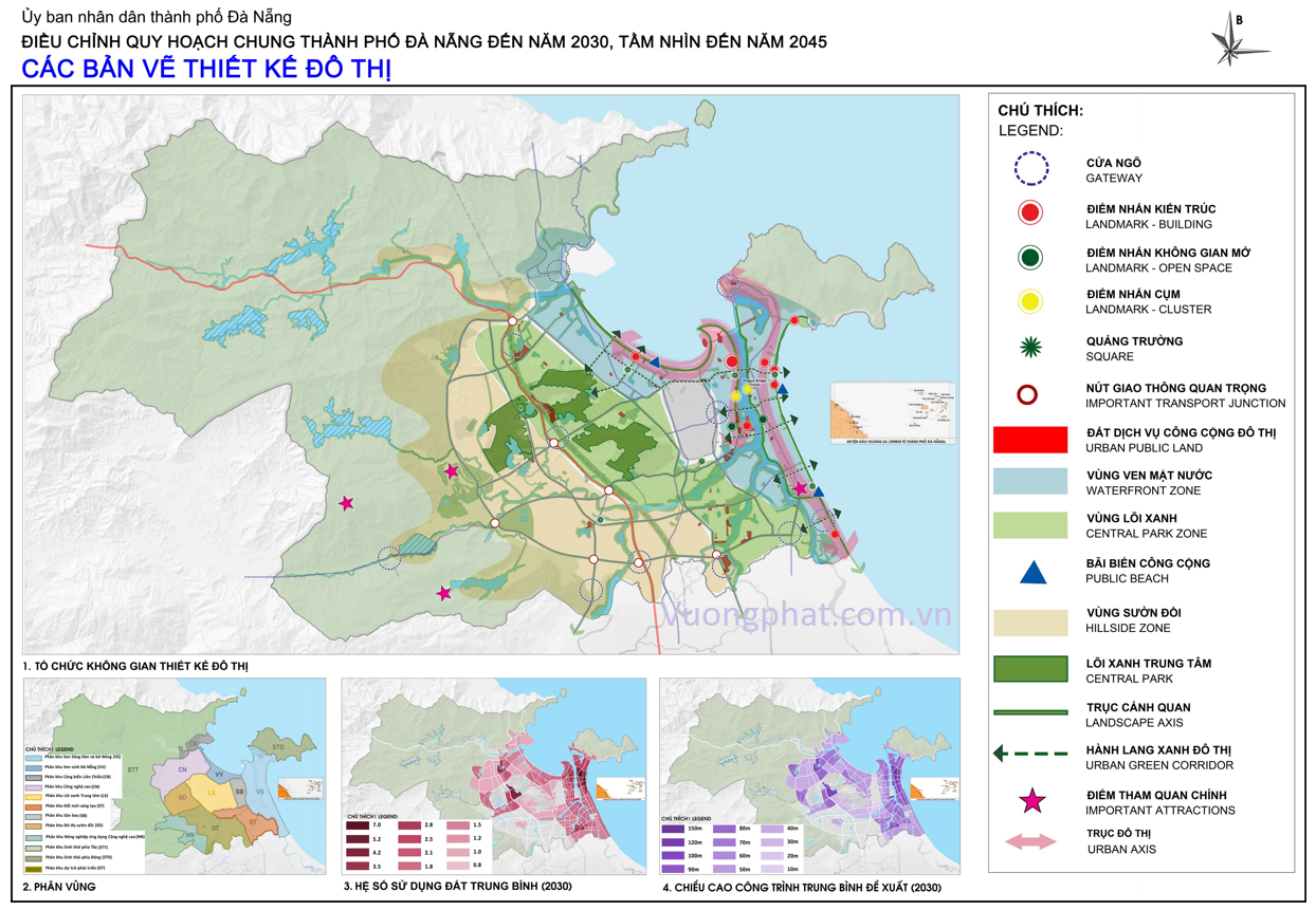 Bản vẽ quy hoạch phát triển đô thị đến 2045 của thành phố Đà Nẵng