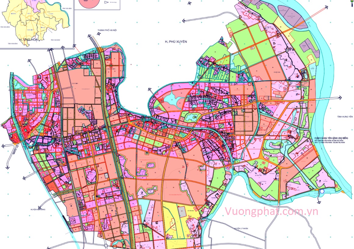 Bản đồ quy hoạch sử dụng đất thị xã Duy Tiên đến 2030
