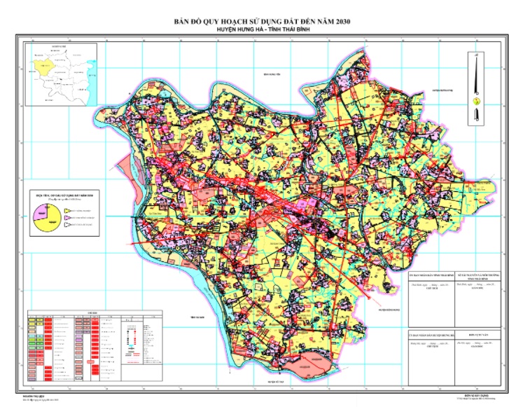 Bản đồ quy hoạch sử dụng đất thời kỳ 2021-2030, huyện Hưng Hà, tỉnh Thái Bình