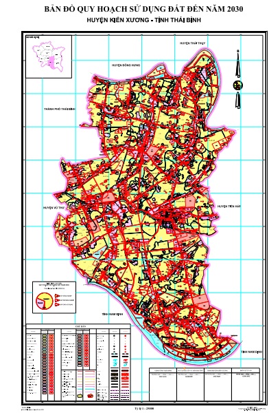 Bản đồ quy hoạch sử dụng đất thời kỳ 2021-2030, huyện Kiến Xương, tỉnh Thái Bình