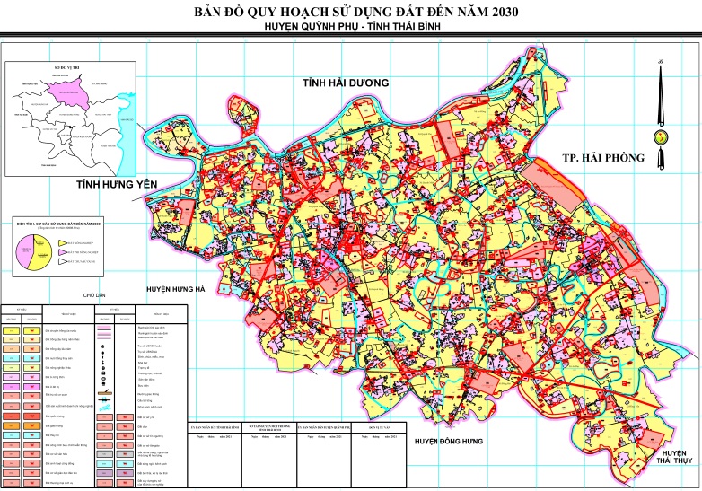 Bản đồ quy hoạch sử dụng đất thời kỳ 2021-2030, huyện Quỳnh Phụ, tỉnh Thái Bình
