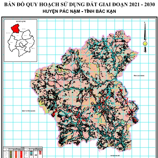 Bản đồ quy hoạch sử dụng đất thời kỳ 2021-2030, huyện Pác Nặm