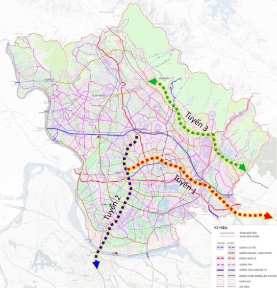 Bản đồ định hướng phát triển mạng lưới đường sắt đô thị