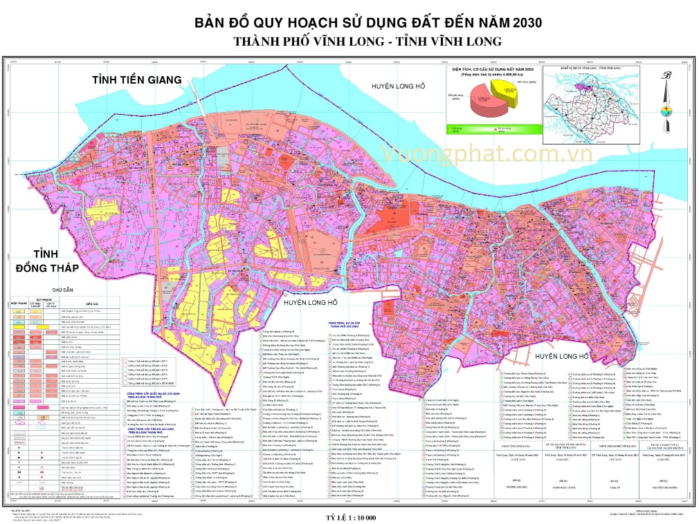 Bản đồ quy hoạch sử dụng đất thành phố Vĩnh Long