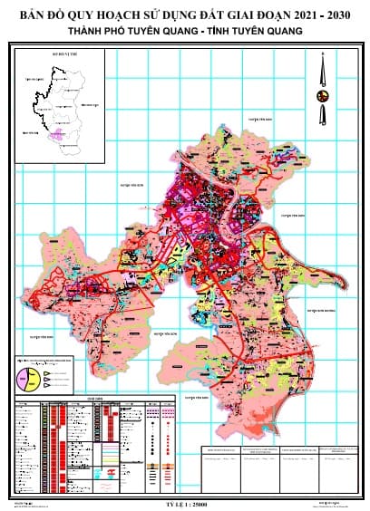 Bản đồ quy hoạch sử dụng đất đến 2030, thành phố Tuyên Quang