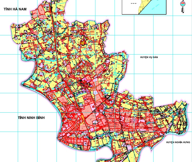 Bản đồ quy hoạch sử dụng đất huyện Ý Yên đến 2030