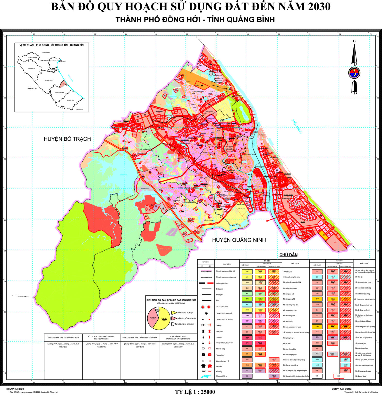 Bản đồ quy hoạch sử dụng đất thành phố Đồng Hới đến 2030
