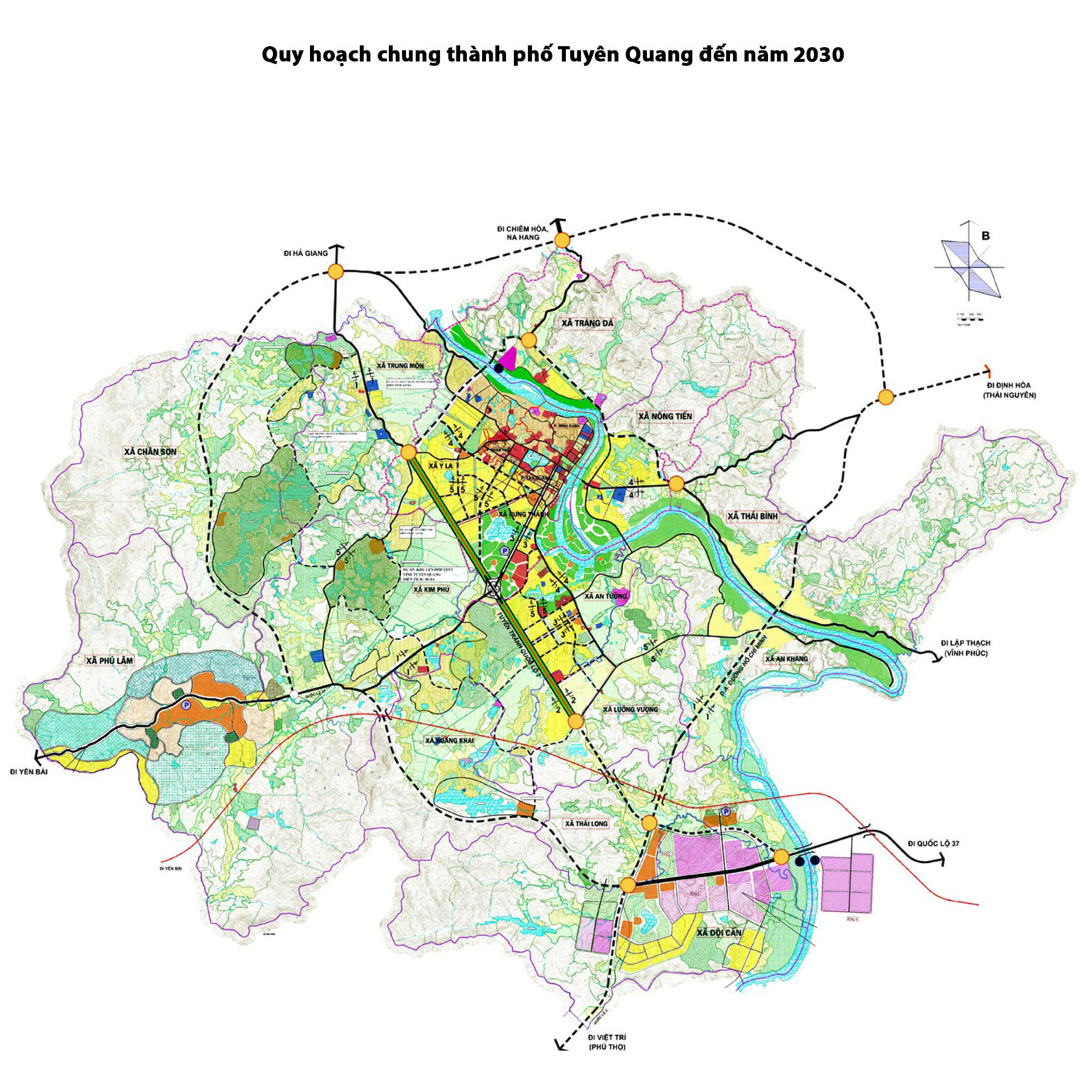 Bản đồ quy hoạch thành phố Tuyên Quang