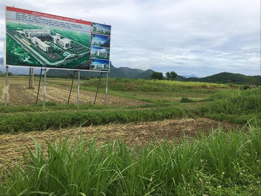 Khu đất được giao để xây dựng bệnh viện đa khoa Lam Sơn tại huyện Thọ Xuân