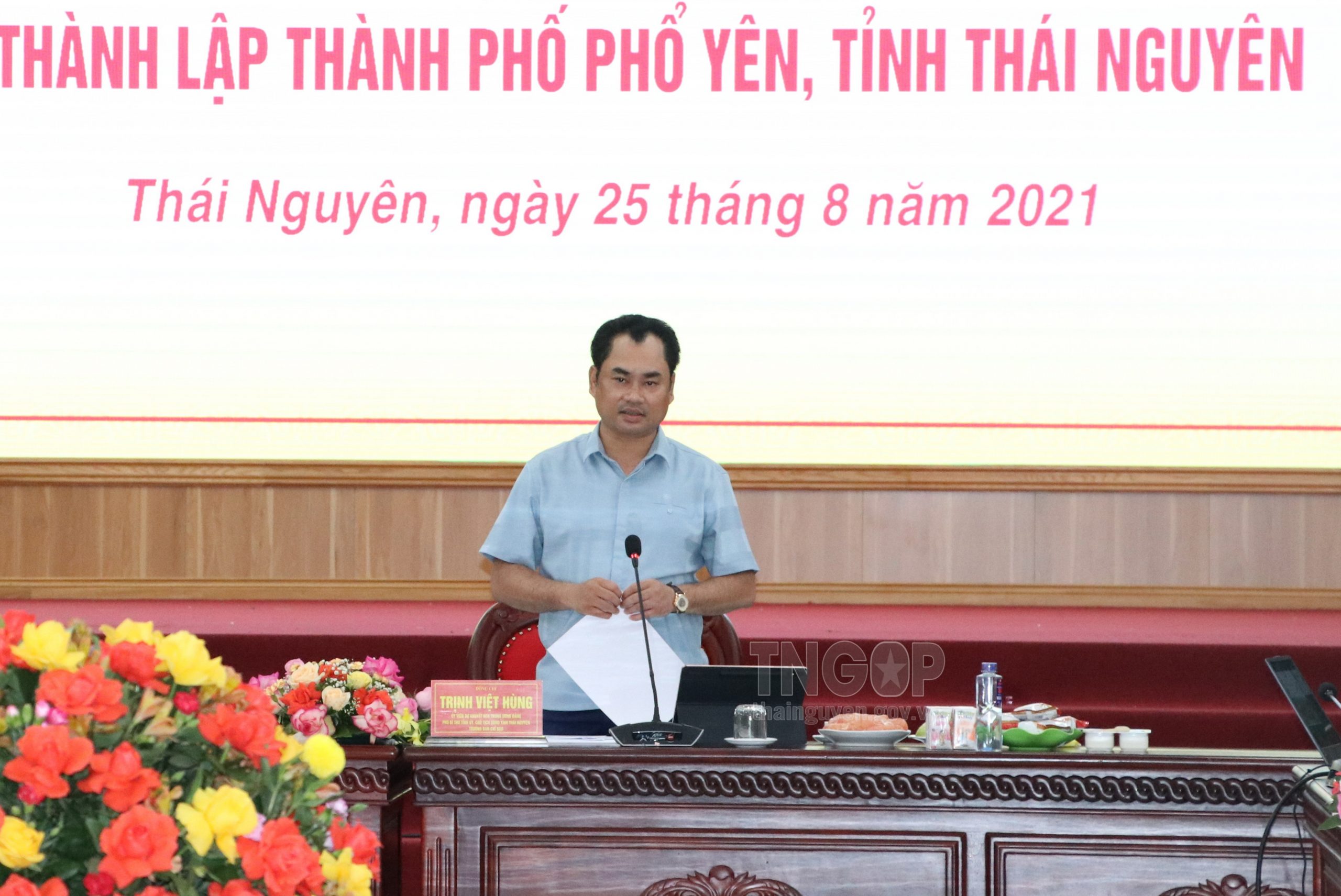Chủ tịch UBND tỉnh Trịnh Việt Hùng phát biểu chỉ đạo 