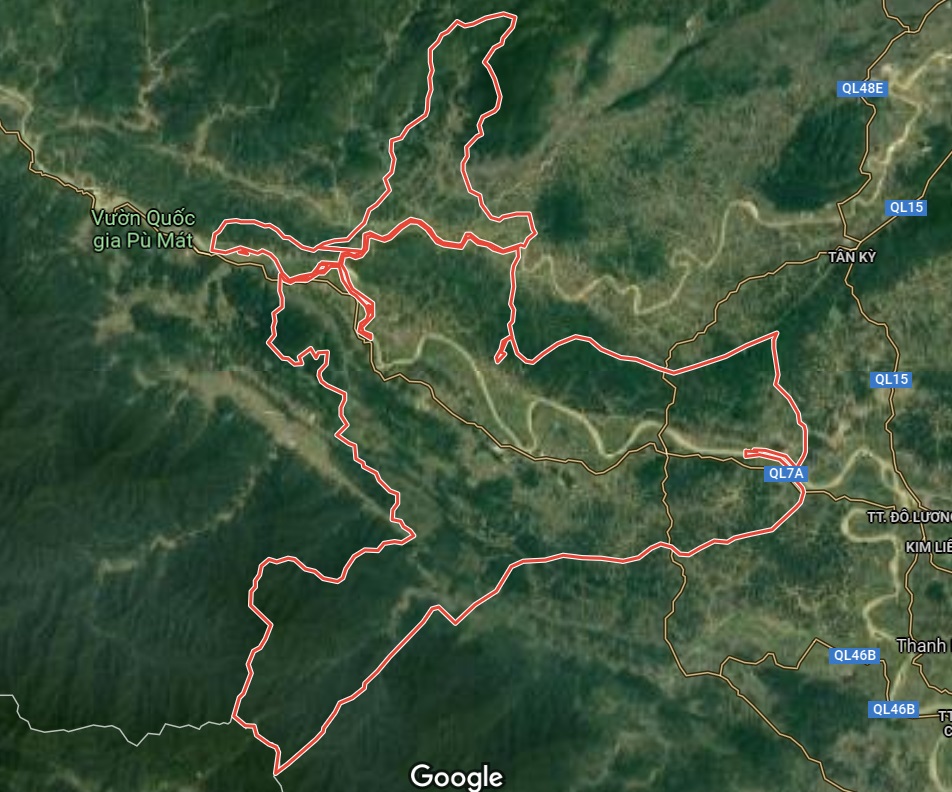 Huyện Anh Sơn trên Google Satellite