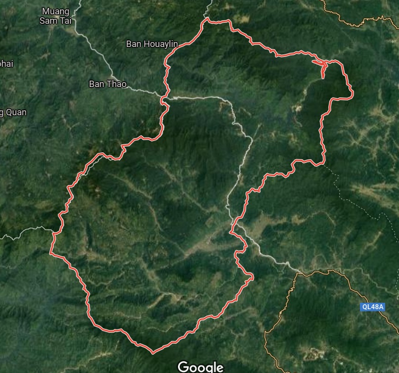 Huyện Quế Phong trên google vệ tinh