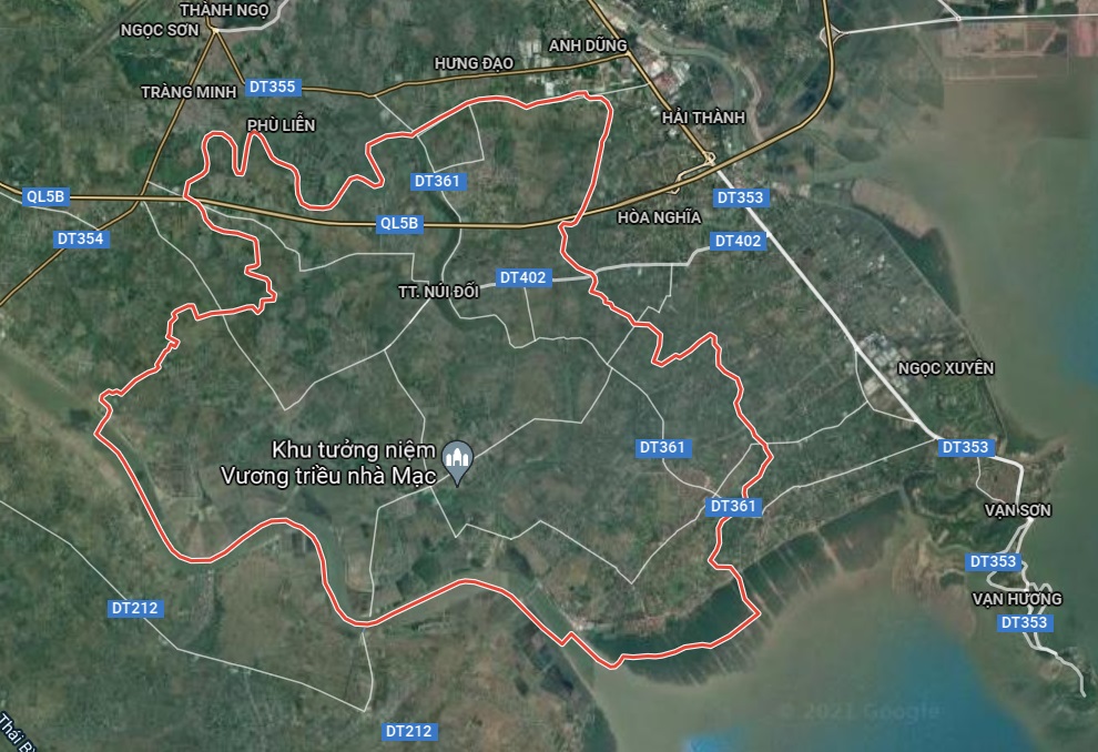 Huyện Kiến Thụy trên google vệ tinh